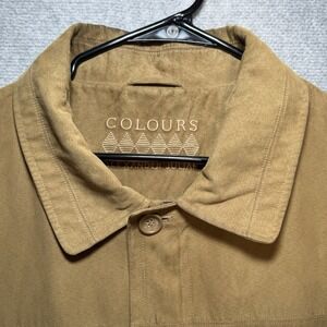 Colours by Alexander Julian Mens Brown Jacket Sz XXL  Chore Style Suede Look